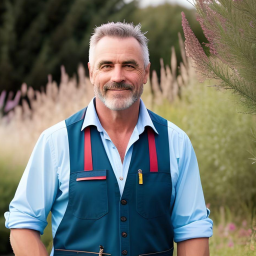 Ben-Parrot-Landscaper-800x800 Ben Parrot in casual pose with garden landscape background