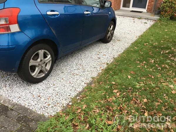  Polar white stones front garden parking