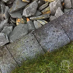  Black slate garden path