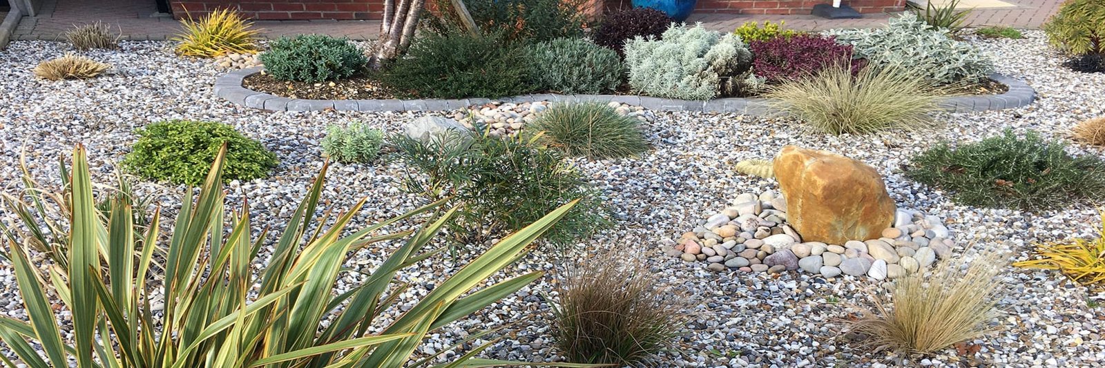 Decorative gravel garden rock garden