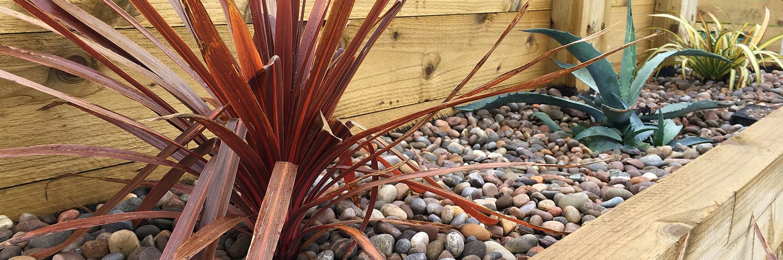 Scottish pebbles garden borders